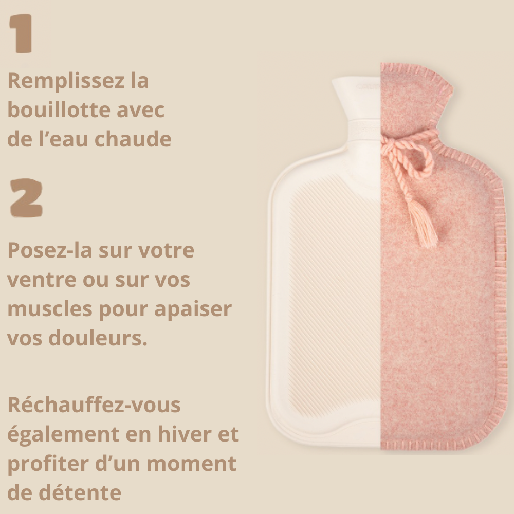 Bouillotte collection "FLANELLE"