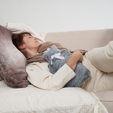 Bouillotte Sherpa Nœud Gris