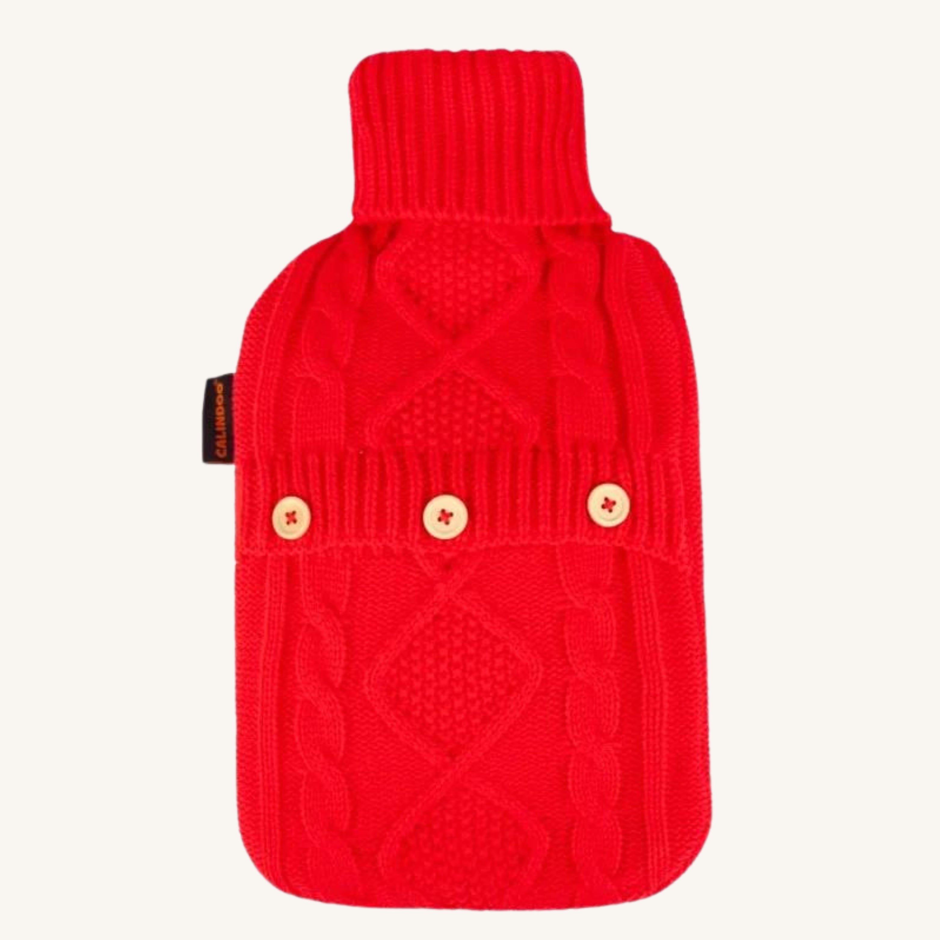 Cadeau ! Bouillotte Tricot Rouge